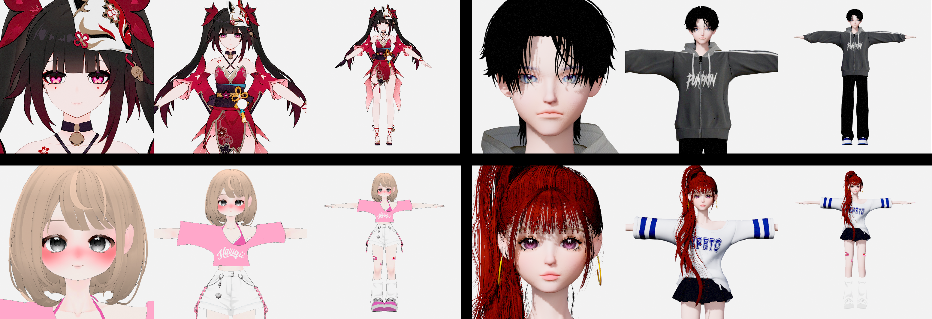 VRM Reference Points auto-thumbnail — face, upper body, and full body 3-angle auto-capture results