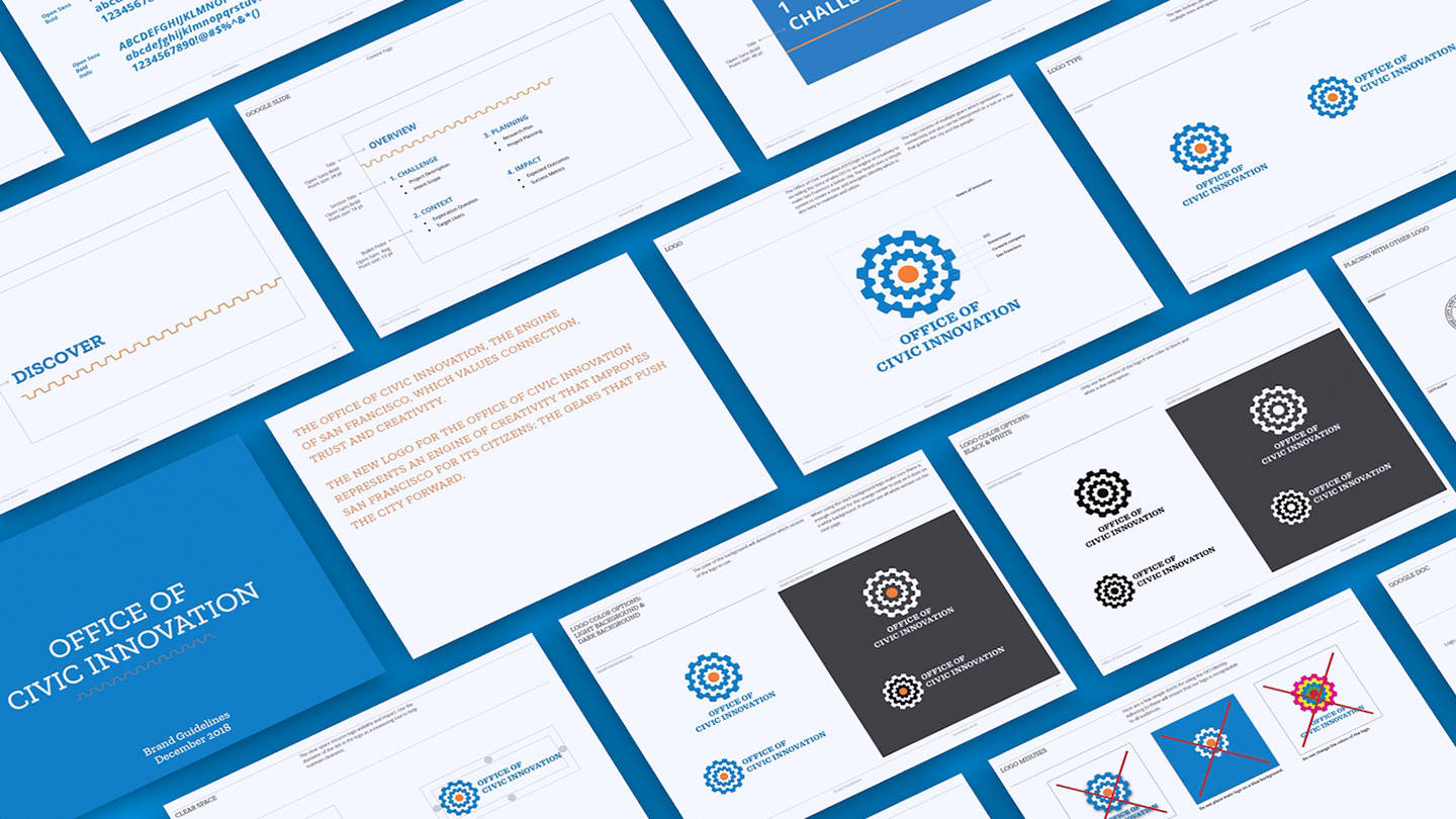Office of Civic Innovation brand guidelines and visual identity