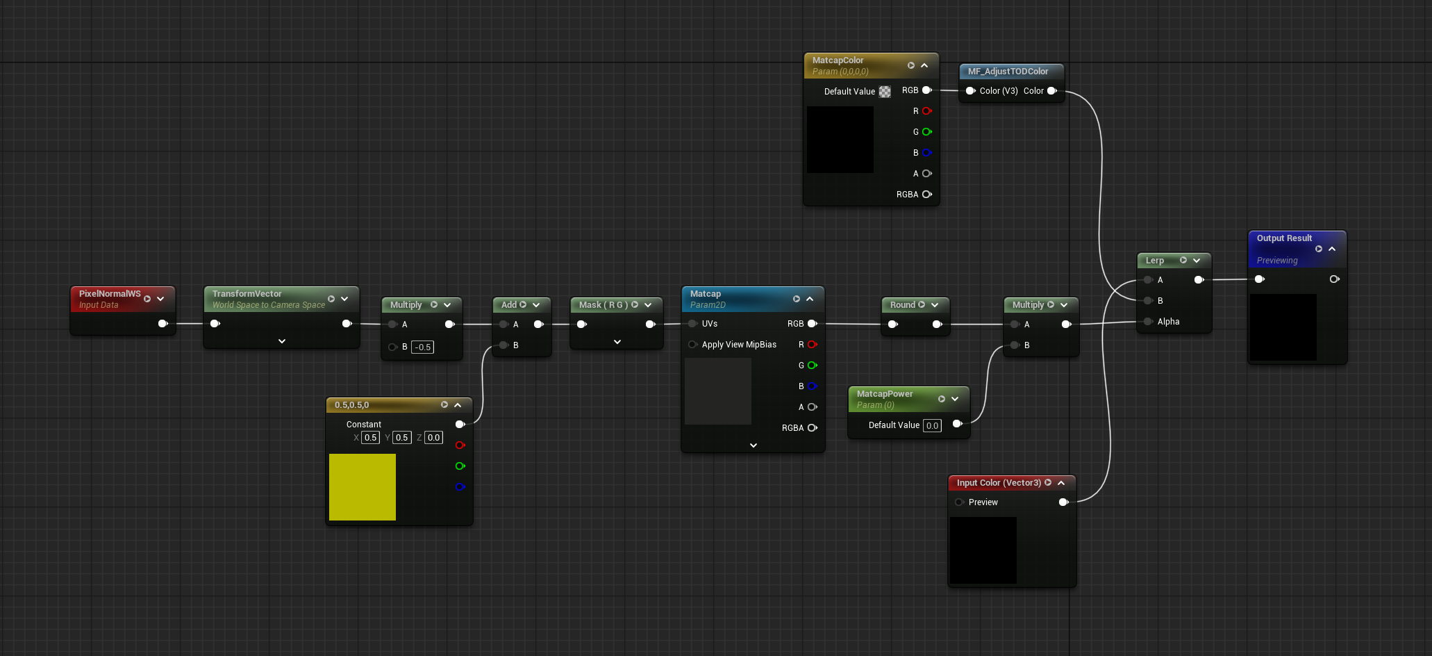 Matcap Material Function node